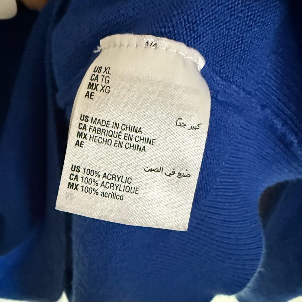 Karen Scott Royal Blue Knit Sweater XL | Back Zip Detail | Classic Basic - Picture 4 of 5